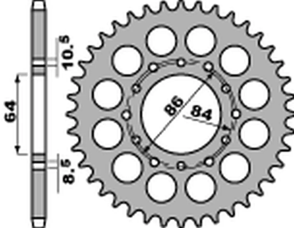PBR rozeta 814 40 C45 SUZUKI GT 380 '73-'78, GT 550 '74-'77, GS 400 '77-'80 (JTR814.40) (ŁAŃC. 530) NA ZAMÓWIENIE (MADE IN ITALY) (PBR rozeta 814 40)