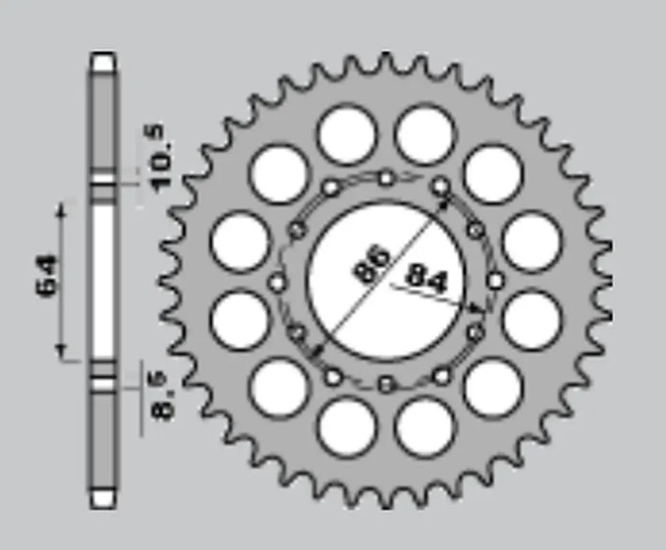 JR rozeta zadní 814 44 SUZUKI GSX 400 E '81-'83 (JR rozeta zadní 814 44 SUZUKI GSX 400 E '81-'83)
