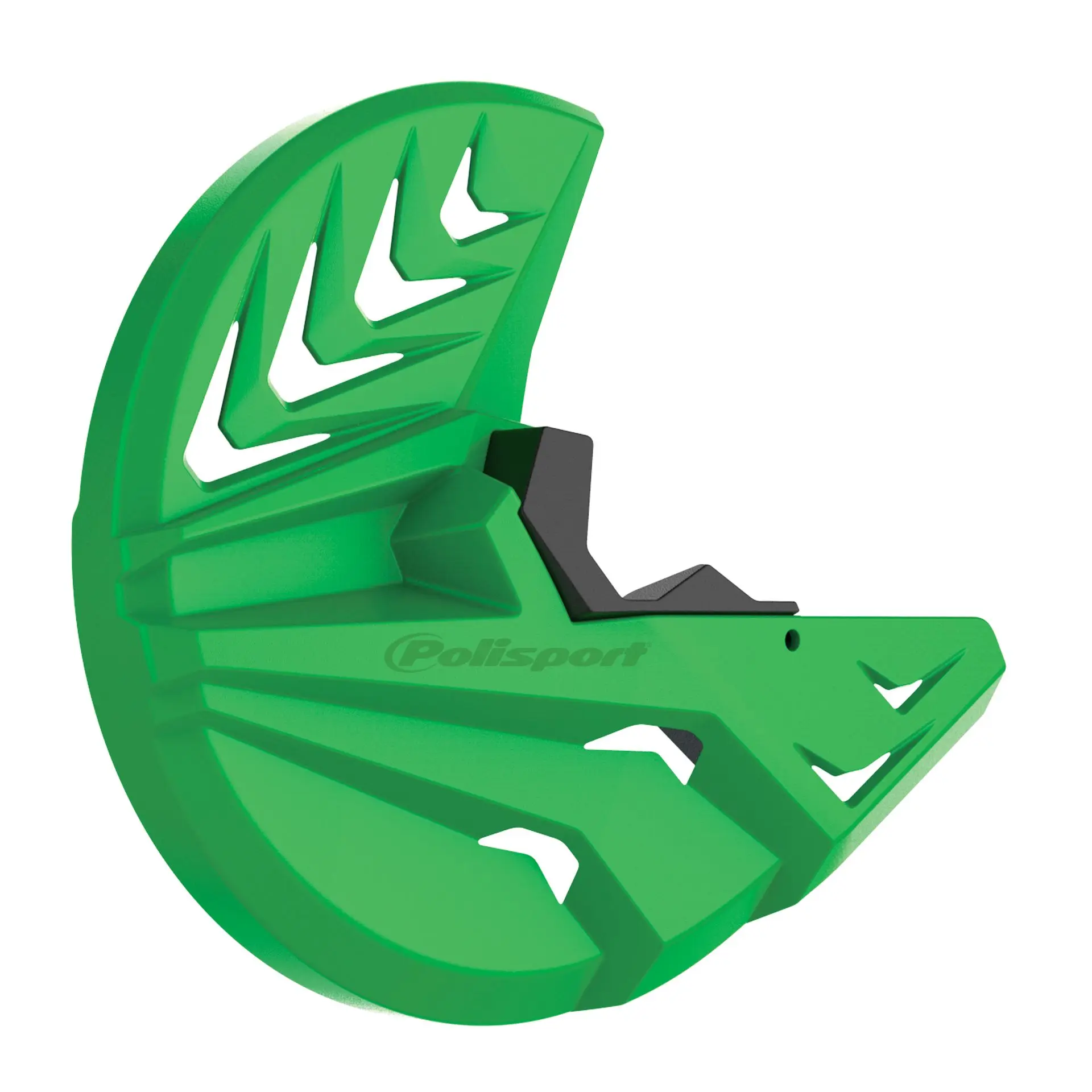 POLISPORT kryt brzdového kotouče přední (se spodním krytem tlumiče komplet sada na obě strony) KAWASAKI KX 250F 20-26 ; KX 450F 19-26 barva zelená