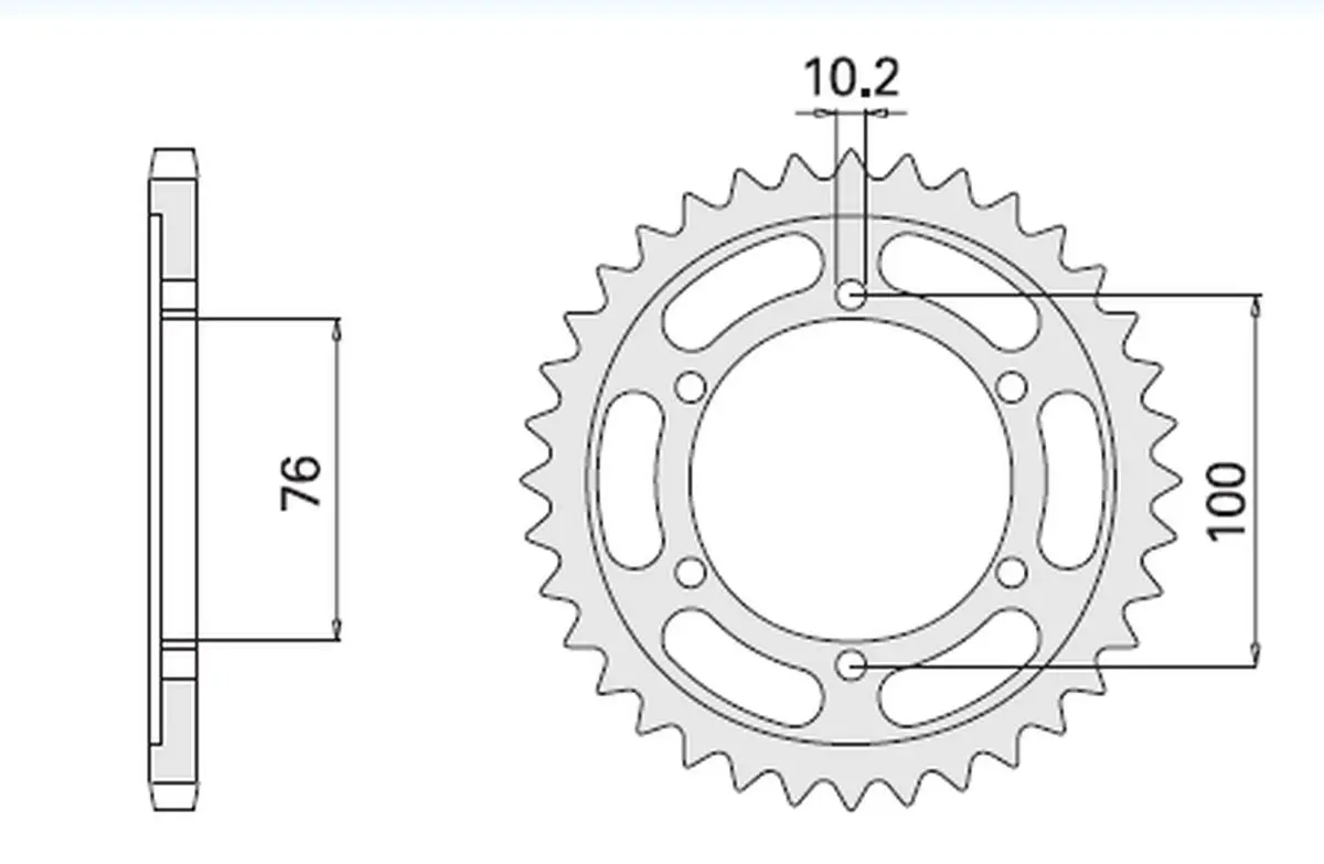 CHT rozeta zadní ocelová 816 48 SUZUKI GSXR1100, GSXR750 (92-95) (JTR816.48)* - náhrada s 825 48 (816-48) (CHT rozeta zadní ocelová 816 48 SUZUKI)