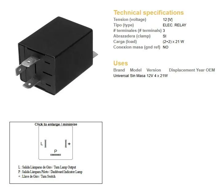 DZE přerušovač blinkrů univerzální (12V 4x21W) (DZE přerušovač blinkrů univerzální (12V 4x21W))
