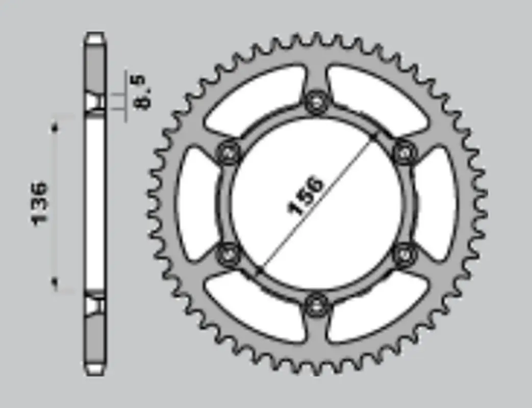 JR zadní řetězové kolo 820 41 SUZUKI DR 350SE 94-95, HUSQVARNA 510 SMR 06-09 (-1) (JR zadní řetězové kolo 820 41 SUZUKI DR 350SE 94-95, HUSQVARNA 510)