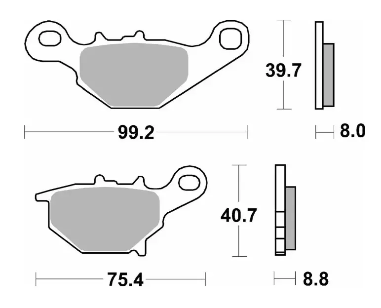 SBS brzdové destičky KH401 OFF-ROAD sintrované barva zlatá SUZUKI RM 85 05-23 (SBS brzdové destičky KH401 OFF-ROAD sintrované barva zlatá SUZUKI RM)