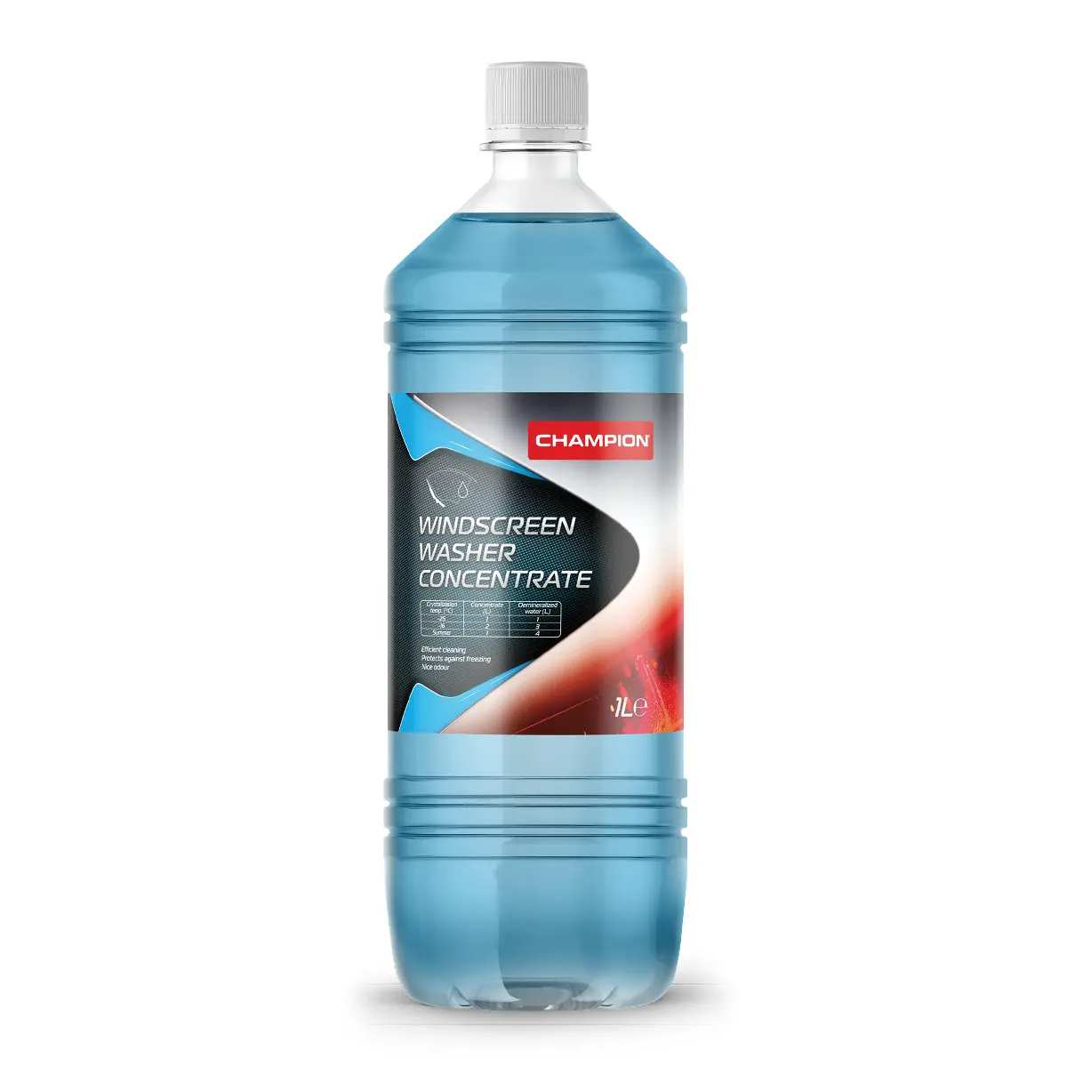 CHAMPION zimní koncentrát kapaliny do ostřikovačů WINDSCREEN WASHER CONCENTRATE -50°C 1L (CHAMPION zimní koncentrát kapaliny do ostřikovačů)