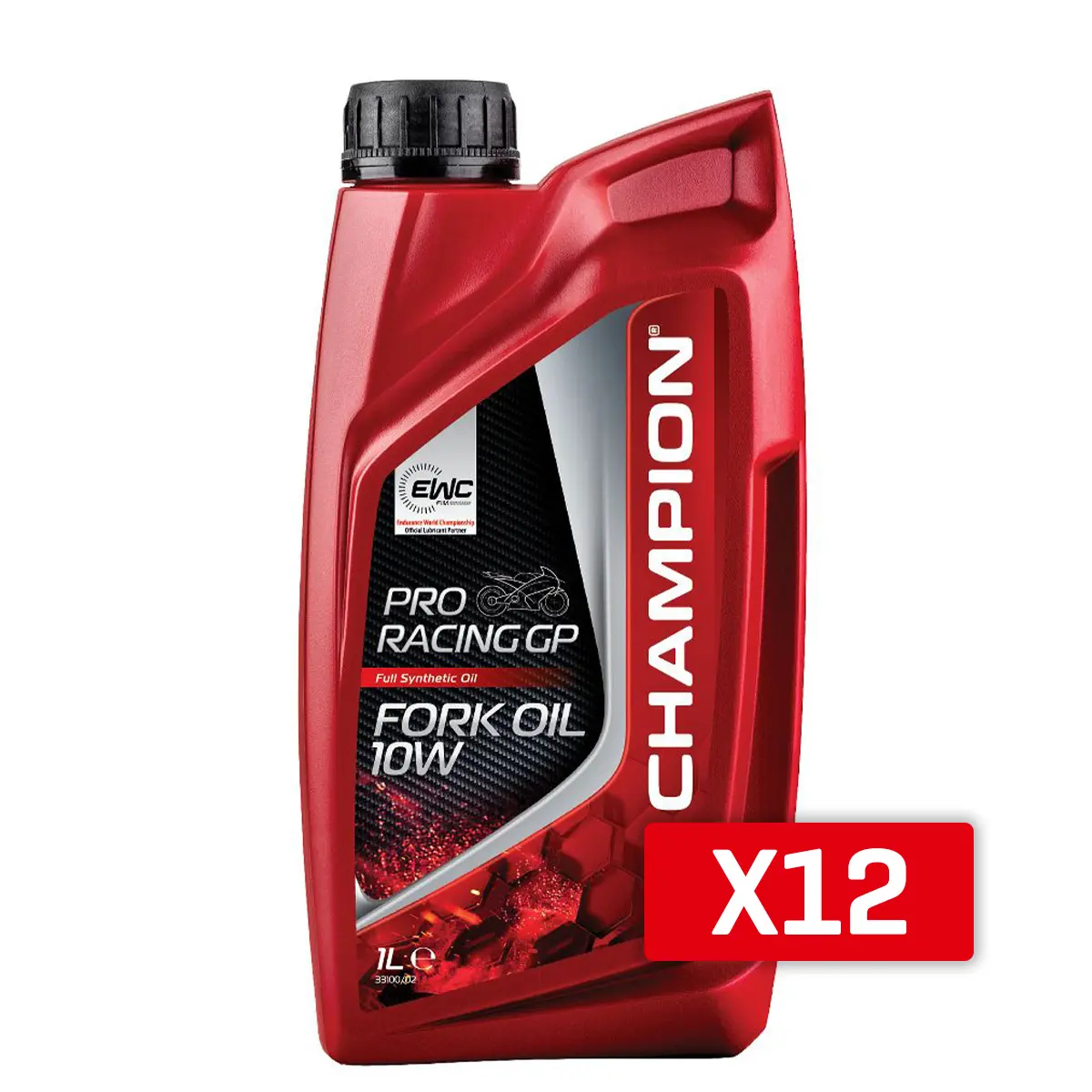 CHAMPION olej do vidlic / tlumičů / odpružení PRORACING GP FORK OIL 10W 1L syntetický (AKC) (CHAMPION olej do vidlic / tlumičů / odpružení PRORACING)