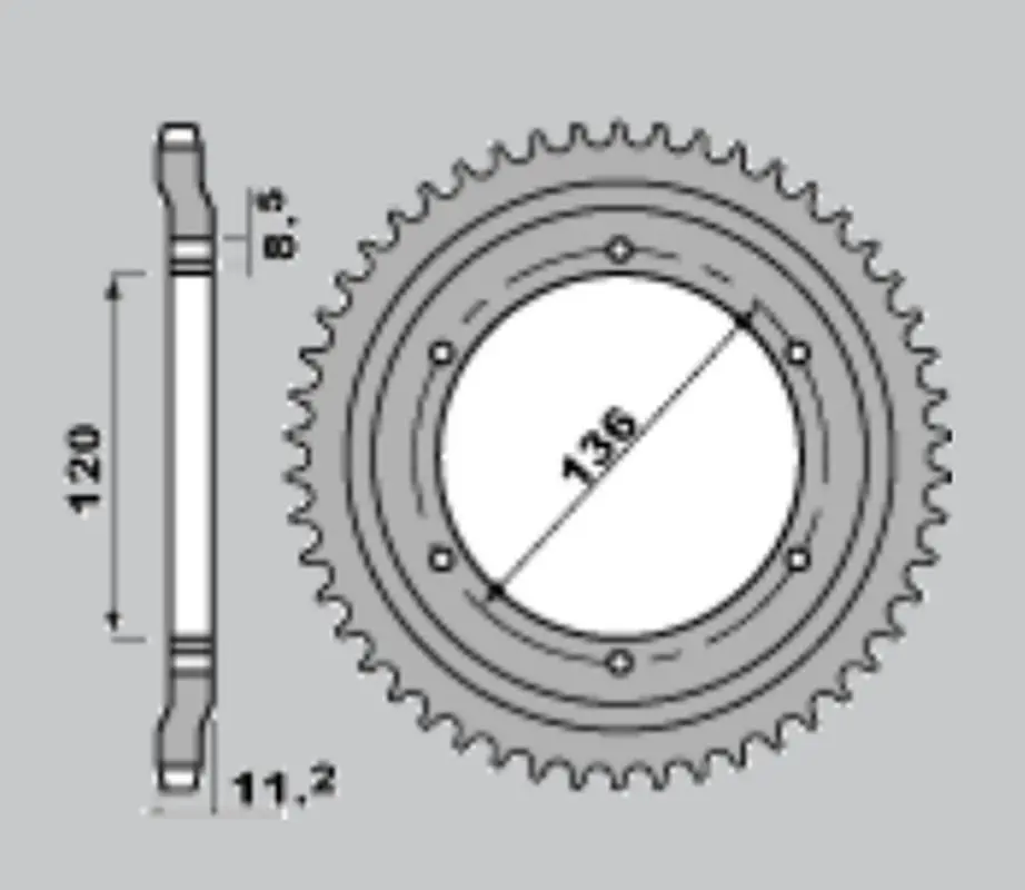 JR VÝPRODEJ zadní řetězové kolečko 827 47 YAMAHA TZR 125R '91 (ITALIA) (JR VÝPRODEJ zadní řetězové kolečko 827 47 YAMAHA TZR 125R '91 (ITALIA))