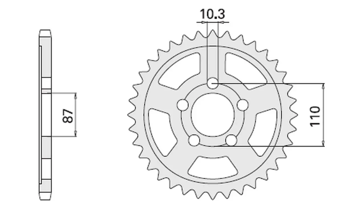 CHT VÝPRODEJ zadní řetězové kolečko 828 49 (807-49) SUZUKI GSX/GXF 400 (CHT VÝPRODEJ zadní řetězové kolečko 828 49 (807-49) SUZUKI GSX/GXF 400)