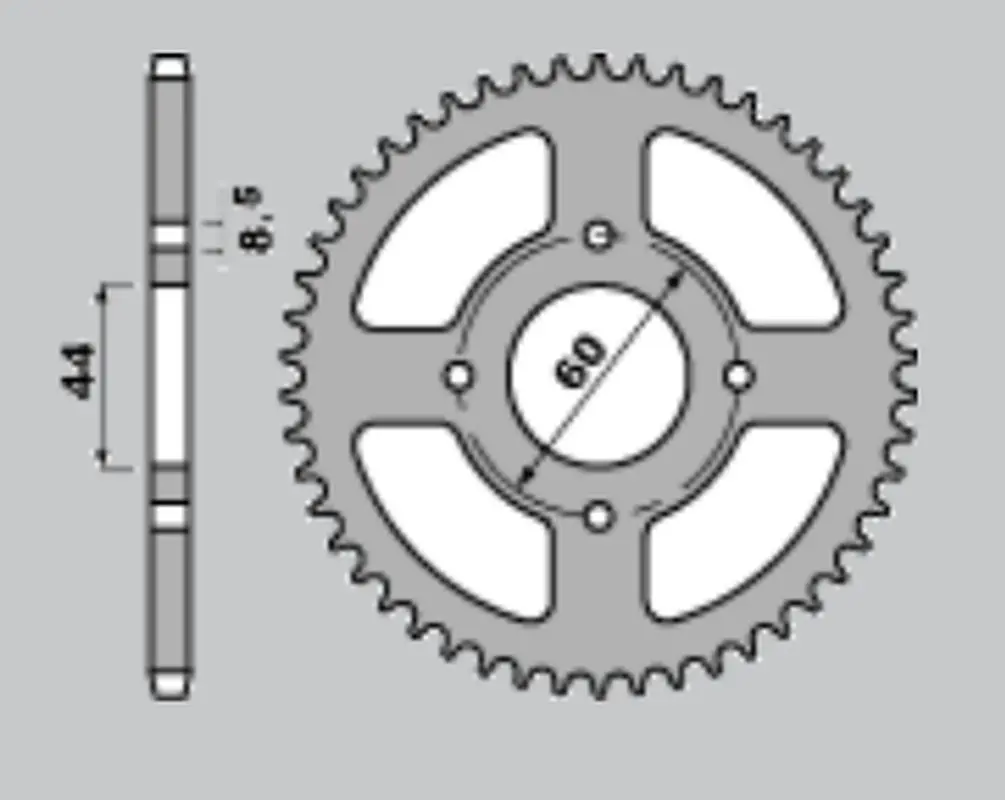CHT VÝPRODEJ zadní řetězové kolečko 832 38 (A4150832380) YAMAHA DT 80 MX (CHT VÝPRODEJ zadní řetězové kolečko 832 38 (A4150832380) YAMAHA DT 80 MX)