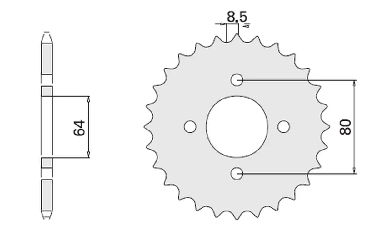 CHT VÝPRODEJ zadní řetězové kolečko 834 37 (834-37) YAMAHA TT-R 110, DT-R 50 '96-'99 (CHT VÝPRODEJ zadní řetězové kolečko 834 37 (834-37) YAMAHA TT-R)