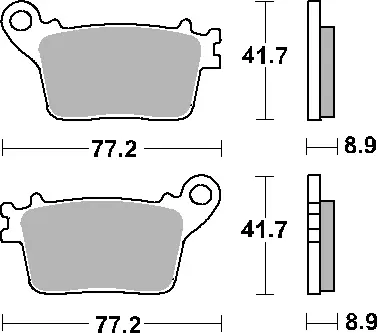 SBS brzdové destičky KH436 STREET STANDART keramické barva černá HONDA CBR600/1000, SUZUKI GSX-R600/750/1000/, YAMAHA R1, KAWASAKI ZX-10R zadní (SBS)