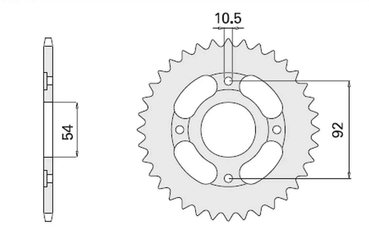 CHT zadní řetězové kolečko 835 46 YAMAHA TZR (A4140835460) RD 125 , SR 125 (CHT zadní řetězové kolečko 835 46 YAMAHA TZR (A4140835460) RD 125 , SR)