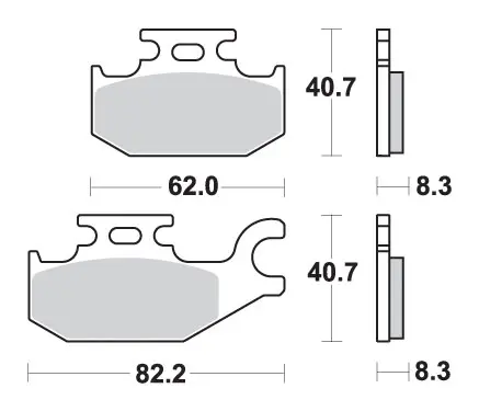 SBS brzdové destičky KH413 OFF-ROAD sintrované barva zlatá ( )