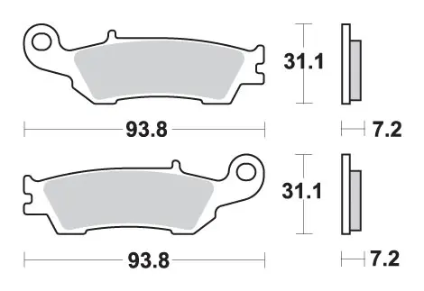 SBS brzdové destičky KH450 OFF-ROAD závodní sintrované barva zlatá ( )