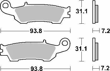 SBS brzdové destičky KH450 OFF-ROAD sintrované barva zlatá ( )