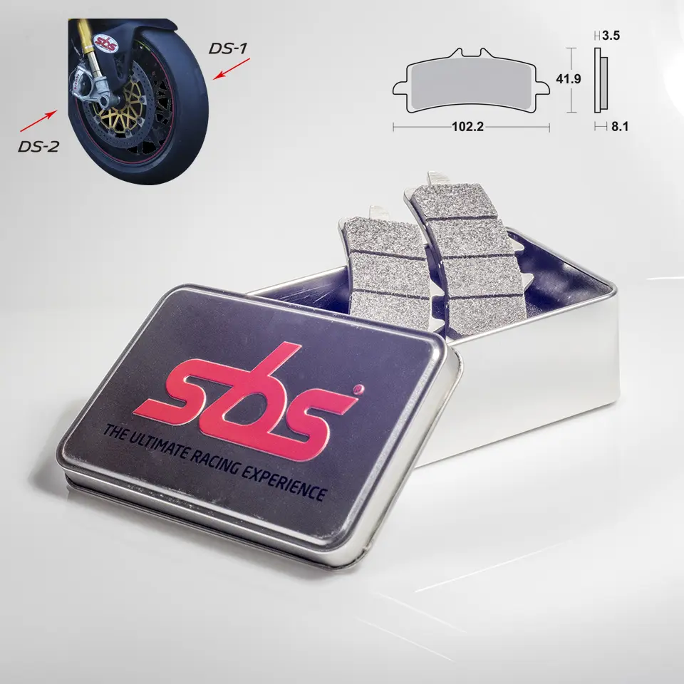 SBS brzdové destičky KH447 RACING DUAL SINTER barva zlatá levý kotouč přední KAWASAKI / SUZUKI / DUCATI / MV AUGUSTA přední (použít s 841DS-2) (viz