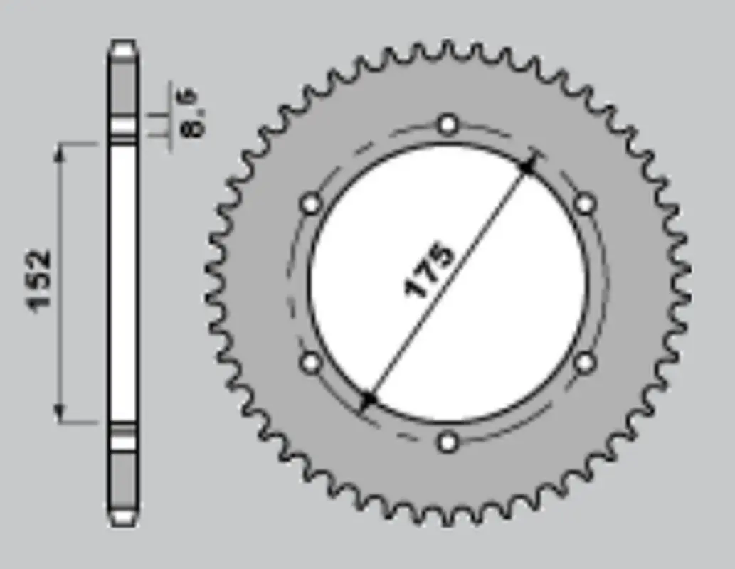 JR zadní řetězové kolečko 844 55 YAMAHA DT 125R '88-'92 ( )