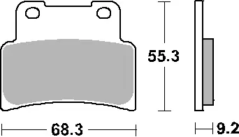 SBS brzdové destičky KH432 STREET STANDART keramické barva černá ( )