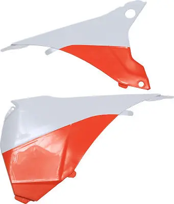 POLISPORT kryty vzduchového filtru KTM 125/500 EXC/EXCF 14-16 barva bílá/oranžová (POLISPORT kryty vzduchového filtru KTM 125/500 EXC/EXCF 14-16)
