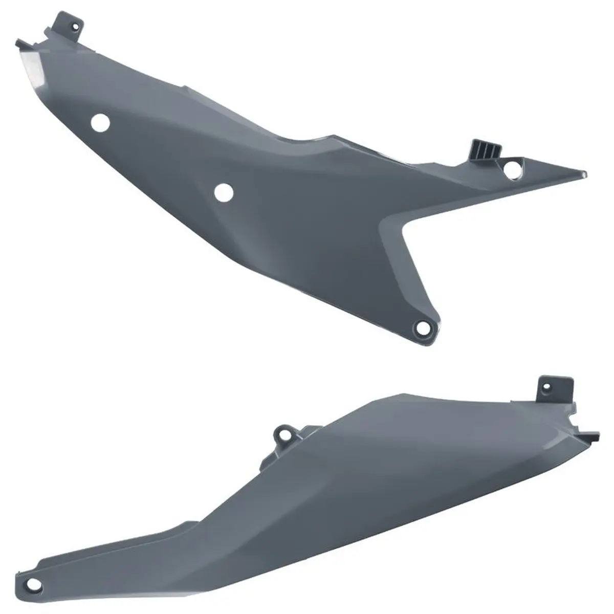POLISPORT boční tabulky na startovací číslo KTM SX/SX-F 125/150/200/250/350/450/505 23-26; EXC/EXC-F 125/200/250/300/450/500 24-26 barva šedá (N-šedá)