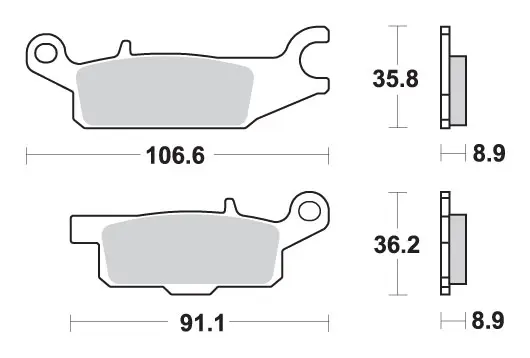 SBS brzdové destičky KH445 OFF-ROAD sintrované barva zlatá (SBS brzdové destičky KH445 OFF-ROAD sintrované barva zlatá)