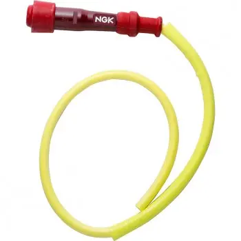 NGK fajfka na zapalovací svíčky ebonitová přímá barva červená kabel 50 Cmm barva žlutá (NR 8539) (NGK fajfka na zapalovací svíčky ebonitová přímá)