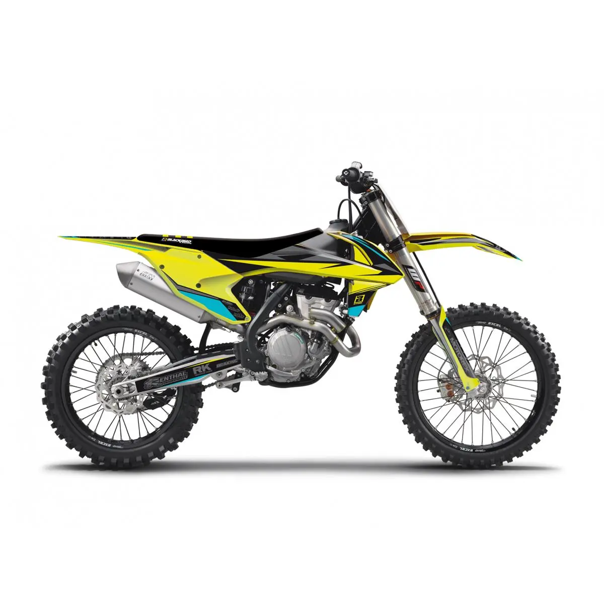 BLACKBIRD sada samolepek (dýhy) + potah sedla KTM SX/SX-F 16-18, EXC/EXC-F 17-19 STEALTH ( )