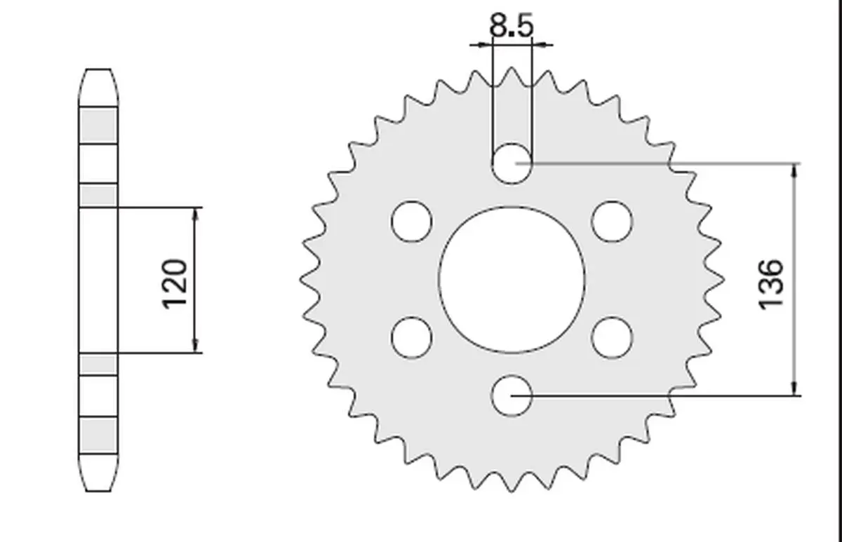 CHT zadní řetězové kolečko 859 39 (846-39) (JTR846.39) YAMAHA FZS 600 FAZER 96-03 (CHT zadní řetězové kolečko 859 39 (846-39) (JTR846.39) YAMAHA FZS)