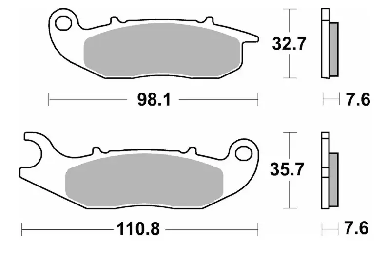 SBS brzdové destičky KH465 OFF-ROAD sintrované barva zlatá AJP PR3/PR4/PR5 13-,DERBI TERRA/CITY CROSS 125 08-16, HONDA CRF 250L/M/R 13-, PIAGGIO