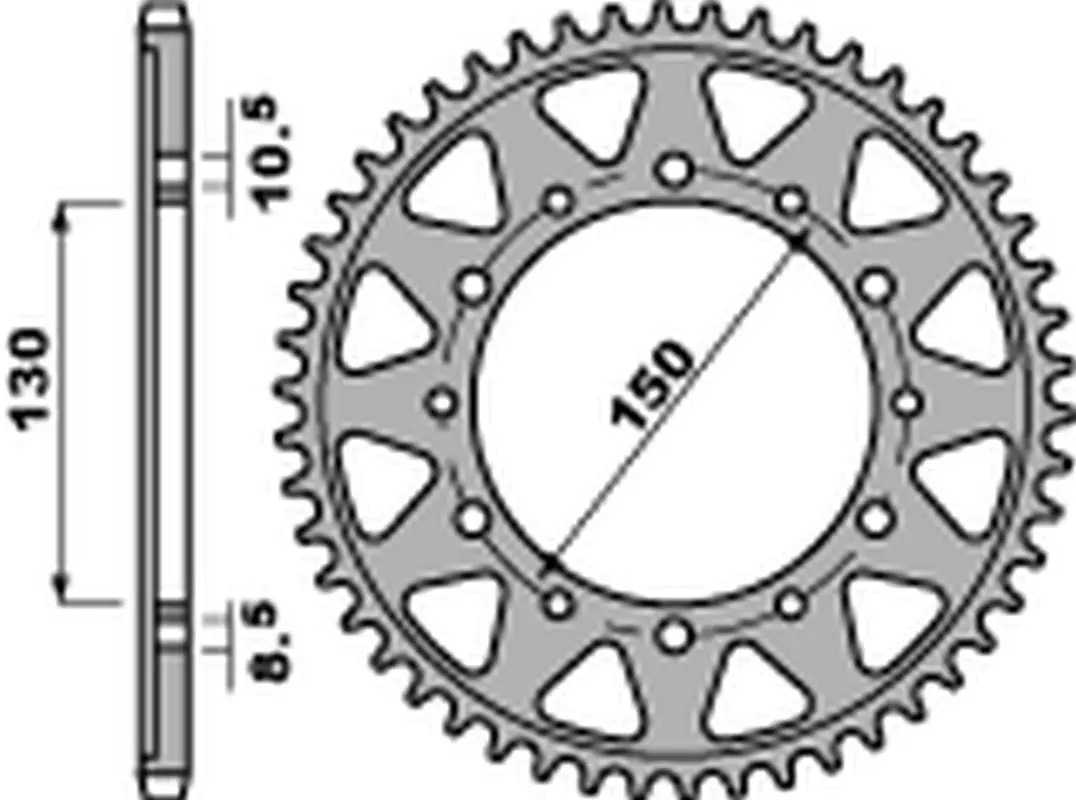 PBR rozeta 860 46 C45 YAMAHA FZS 600 FAZER/YZF THUNDERCAT '96-'03, GTS 1000 '93-'01, XJR 1200/1300, FJ 1100/1200 (JTR859.46) (ŁAŃC. 530) (MADE IN