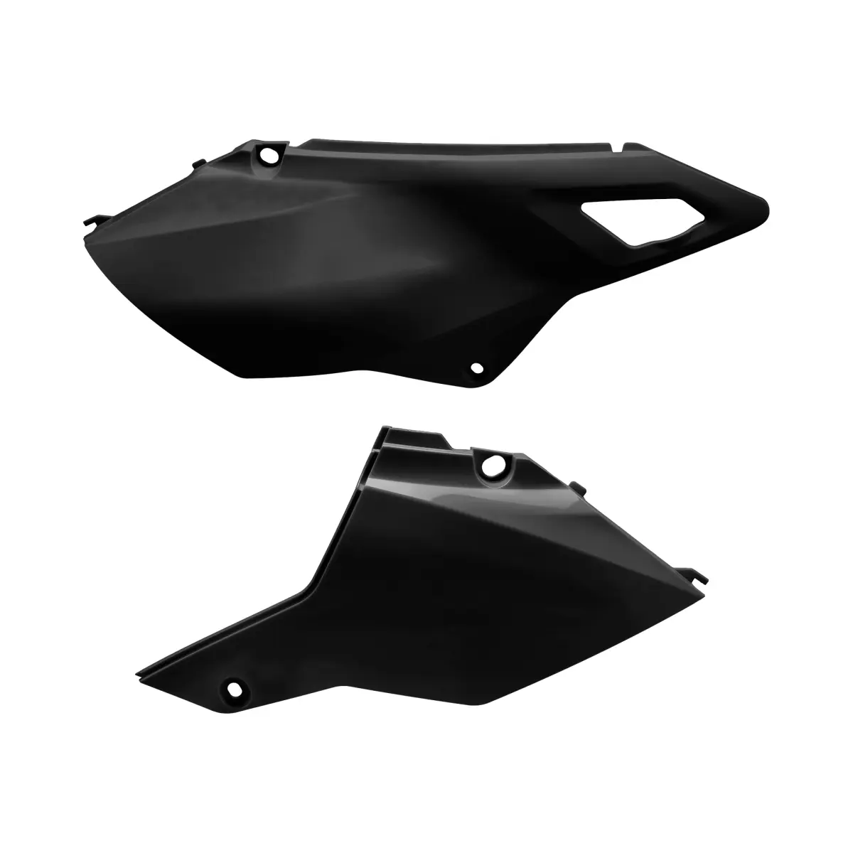 POLISPORT boční tabulky na startovací číslo SUZUKI DR-Z 400 (DRZ400) 00-25 restyling barva černá (komplet) (POLISPORT boční tabulky na startovací)