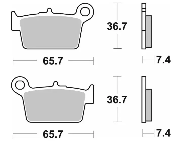SBS brzdové destičky KH367/2 STREET STANDARD keramické barva černá zadní BETA RR 50/125 08-15, 200 URBAN 08-15, 200 RR 20-23, 250 RR 13-22, 300 RR