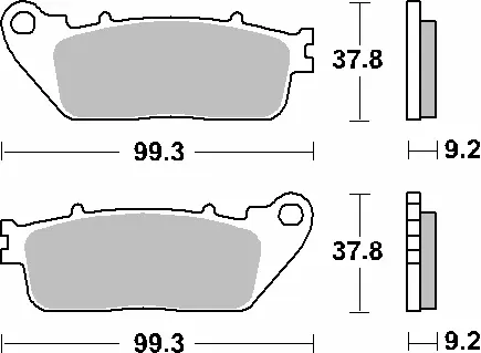 SBS brzdové destičky KH488 STREET STANDART keramické barva černá HONDA VFR800/1200, CB1000 zadní (SBS brzdové destičky KH488 STREET STANDART)