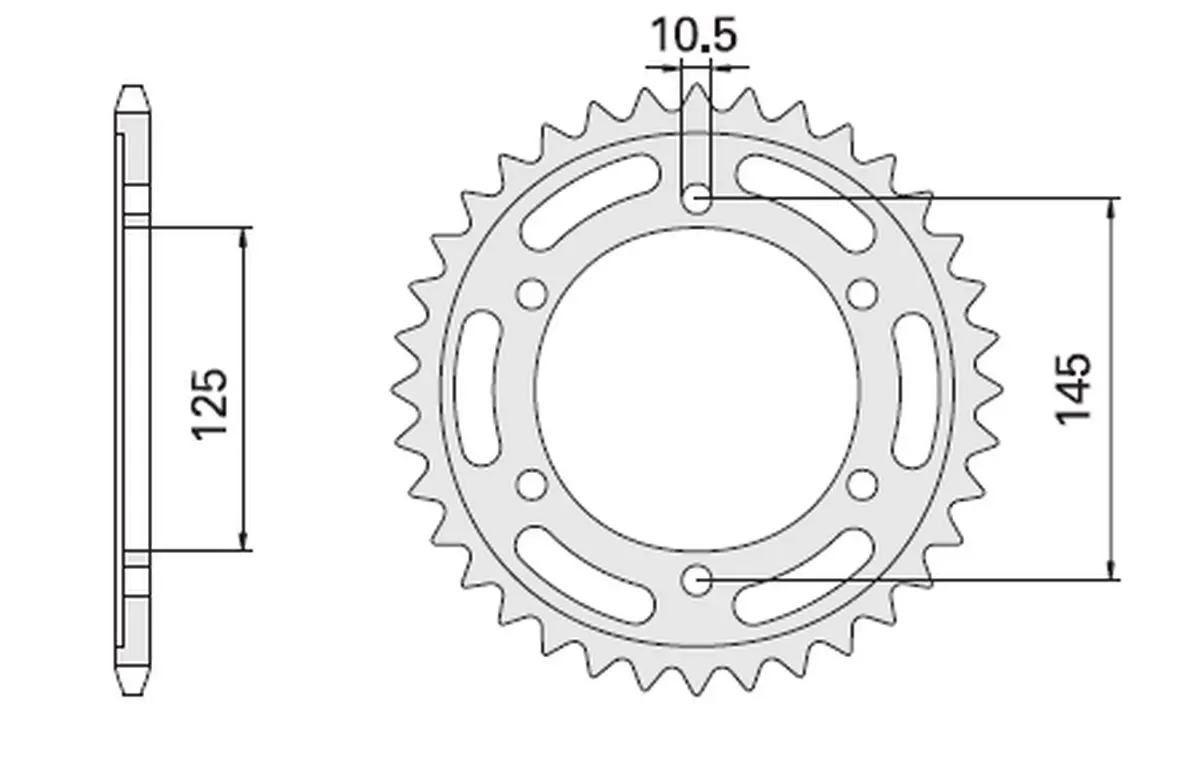 CHT zadní řetězové kolečko 865 43 YAMAHA FZ 750 (865-43) (CHT zadní řetězové kolečko 865 43 YAMAHA FZ 750 (865-43))