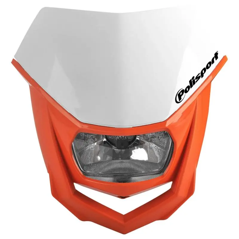 POLISPORT přední světlo model HALO (žárovka halogenová) barva bílá/oranžová (POLISPORT přední světlo model HALO (žárovka halogenová) barva)