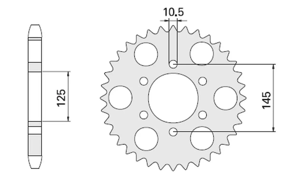 CHT zadní řetězové kolečko 866 47 YAMAHA MT 03 (855-47C) (CHT zadní řetězové kolečko 866 47 YAMAHA MT 03 (855-47C))
