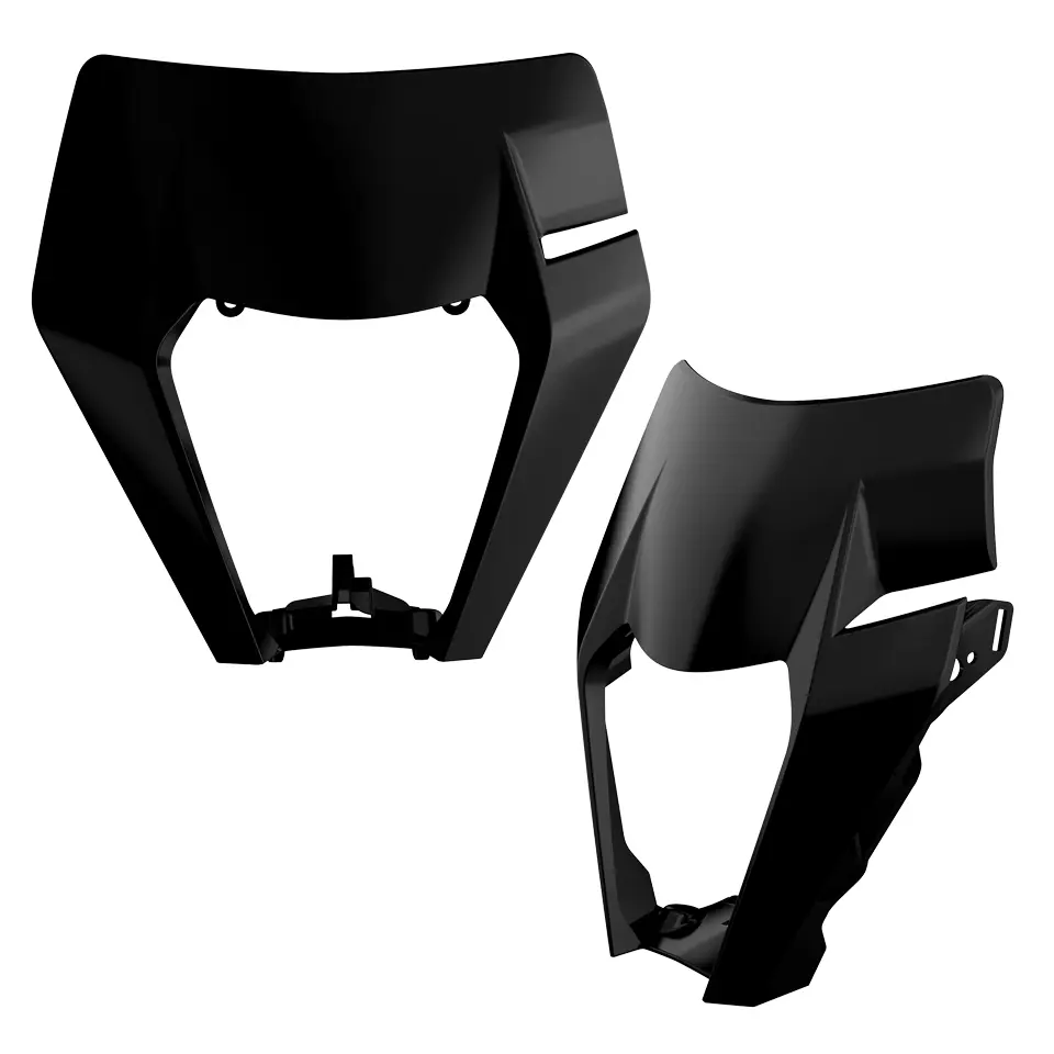 POLISPORT kryt předního světla KTM EXC/EXC-F/XC-W/XCF-W 125/150/200/250/300/350/450/500 17-19 barva černá (vzor OEM) (POLISPORT kryt předního světla)