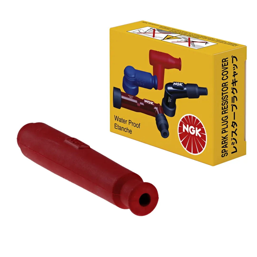 NGK fajfka na zapalovací svíčky (NR 8673) přímá (0) barva červená, silikonová (závit 10,12 mm) (5K OHM) (NGK fajfka na zapalovací svíčky (NR 8673))