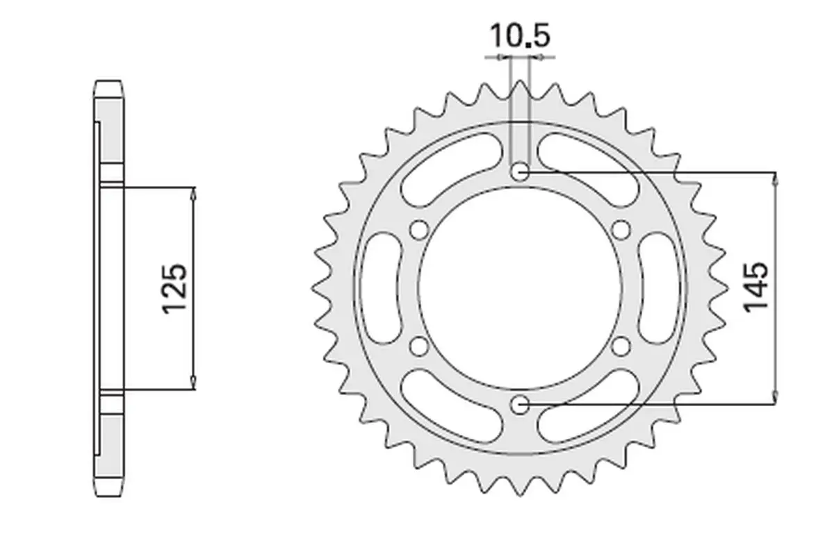 CHT zadní řetězové kolečko 869 42 YAMAHA TDM 850 96-98 (A4150867420) (867-42) (CHT zadní řetězové kolečko 869 42 YAMAHA TDM 850 96-98 (A4150867420))