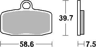 SBS brzdové destičky KH612 OFF-ROAD závodní sintrované barva zlatá KTM FREERIDE, GAS GAS TXT125/250/280/300, HUSQVARNA TC85 přední (SBS brzdové)