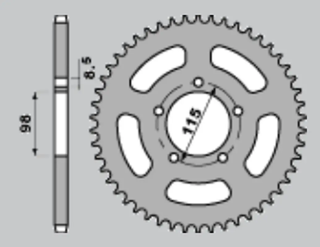 PBR rozeta zadní 893 60 C45 KTM SX 60/65 (řetěz 420) (JTR894.60) (MADE IN ITALY) (PBR rozeta zadní 893 60 C45 KTM SX 60/65 (řetěz 420) (JTR894.60))