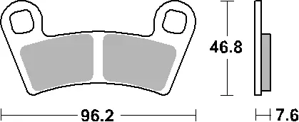 SBS brzdové destičky KH456 OFF-ROAD sintrované barva zlatá POLARIS 450/525/570/800 přední (SBS brzdové destičky KH456 OFF-ROAD sintrované barva zlatá)