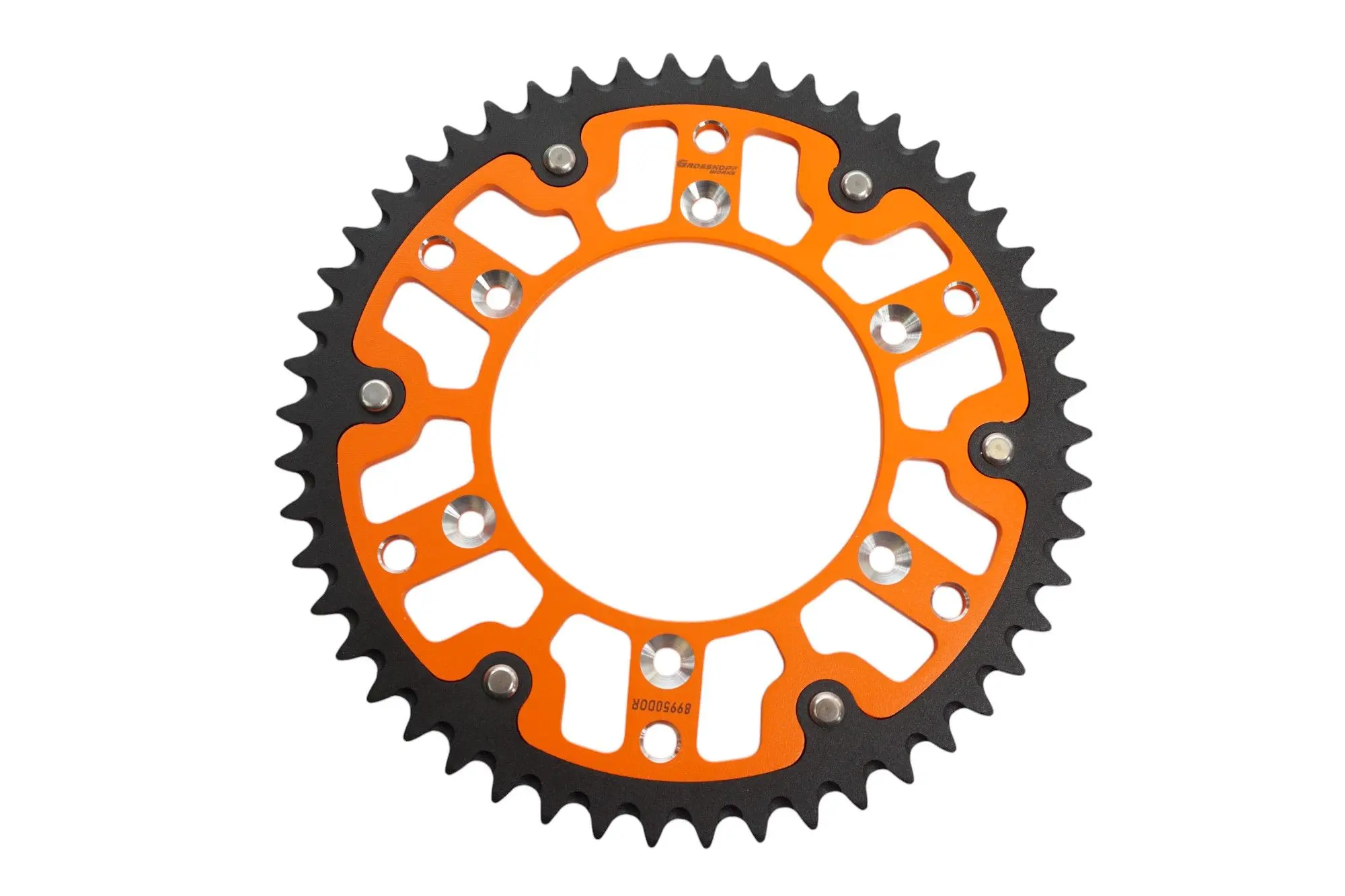 GROSSKOPF rozeta zadní DUAL RING / STEALTH (ocel-hliník) 899 52 (89952) KTM/HUSQVARNA/HUSABERG/GASGAS barva oranžová (JTA897.52) (řetěz 520) ( )