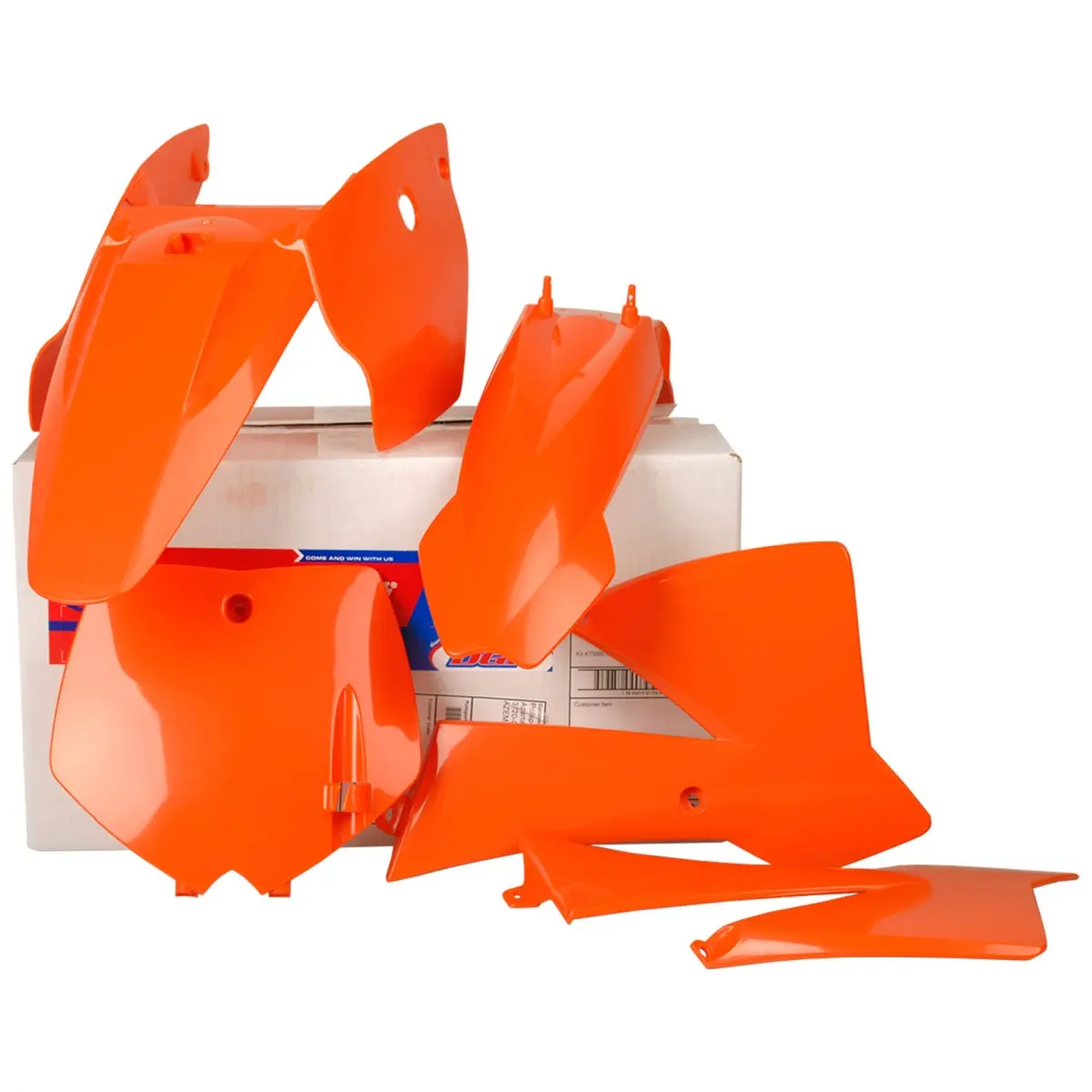POLISPORT kompletní sada plastů KTM SX 65 02-08 barva oranžová ( )