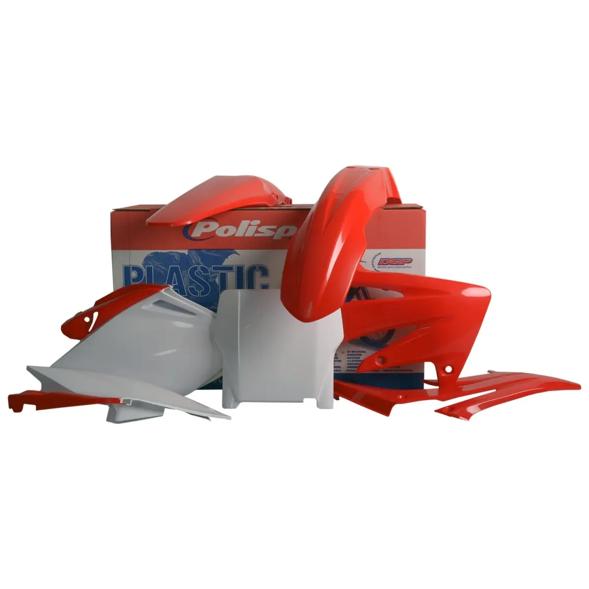 POLISPORT kompletní sada plastů HONDA CRF 250R 06-07 barva červeno bílá OEM ( )