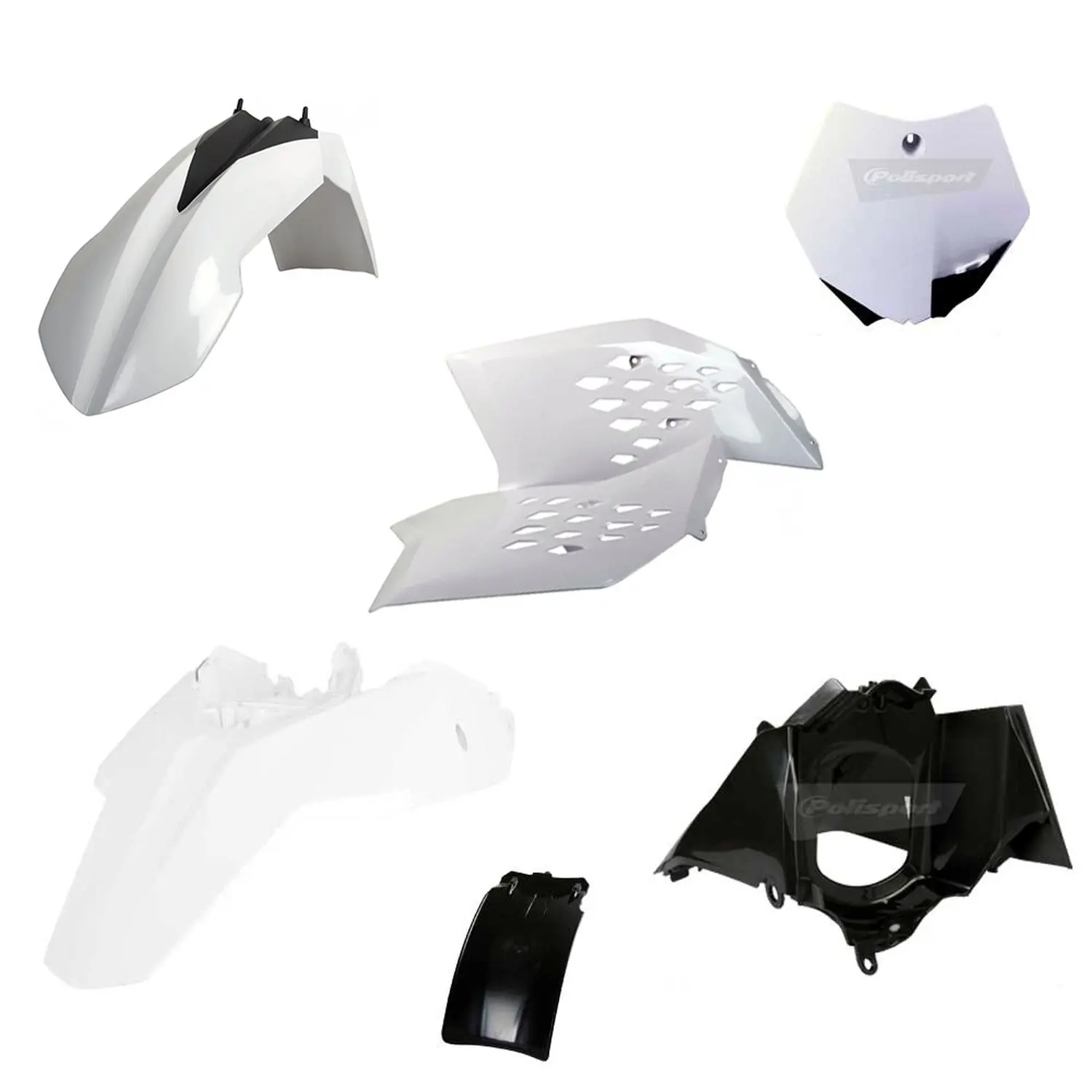 POLISPORT kompletní sada plastů KTM SX 65 12-15 barva bílá (POLISPORT kompletní sada plastů KTM SX 65 12-15 barva bílá)