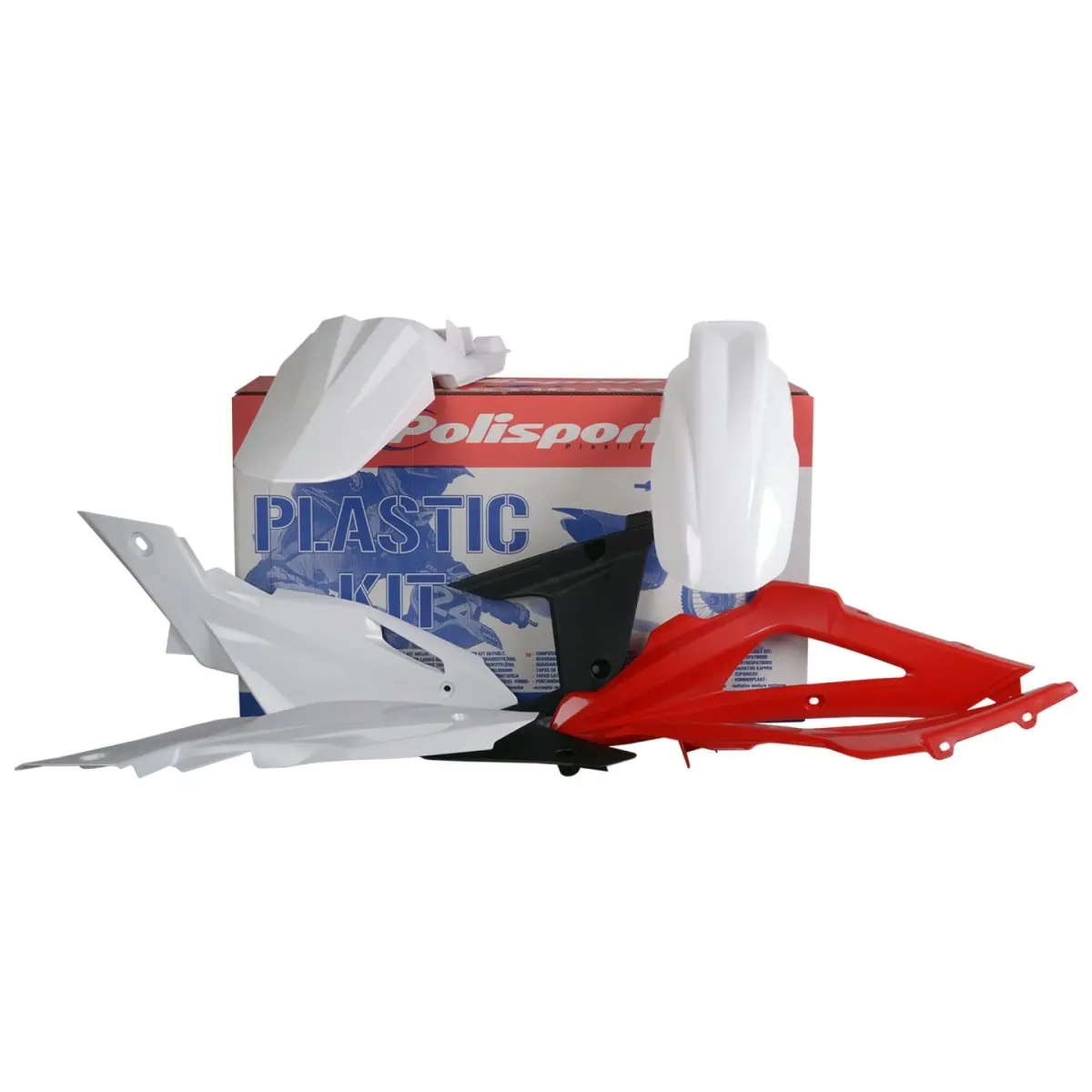 POLISPORT kompletní sada plastů HUSQVARNA TC/FE 09 barva bílo černo červená OEM ( )