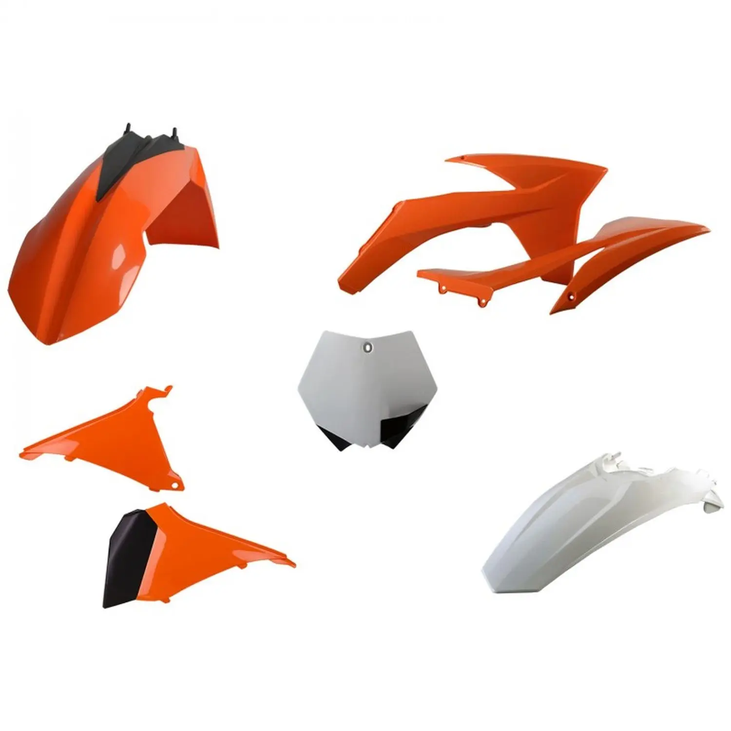 POLISPORT kompletní sada plastů (FULL KIT) KTM SX 11; XC/XC-F 11 barva oranžová OEM (POLISPORT kompletní sada plastů (FULL KIT) KTM SX 11; XC/XC-F 11)