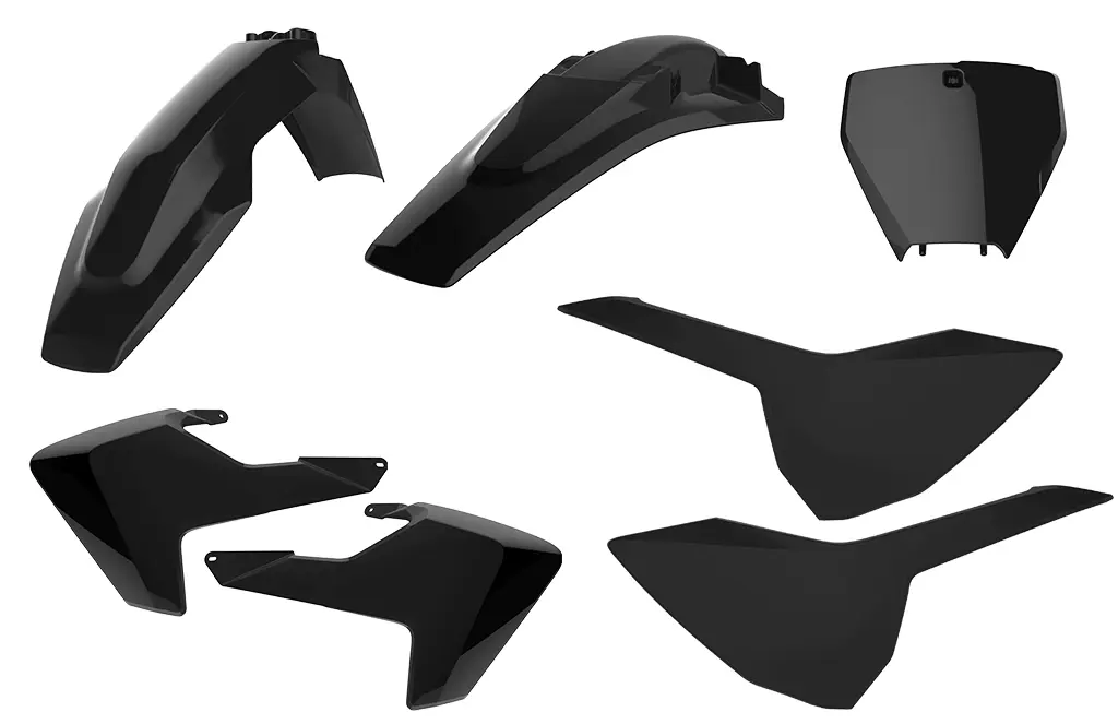 POLISPORT kompletní sada plastů HUSQVARNA TC/FC 16-18 v sadě přední tabulka (8665800003) barva černá (POLISPORT kompletní sada plastů HUSQVARNA TC/FC)