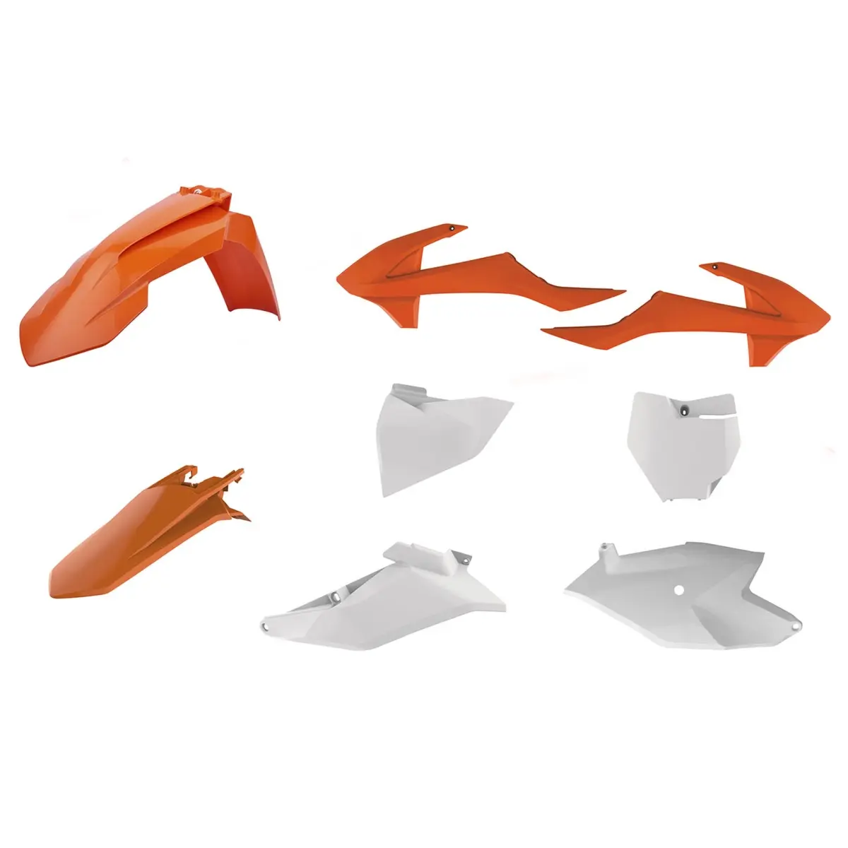 POLISPORT kompletní sada plastů KTM SX 85 18-24 barva oranžová bílá OEM (POLISPORT kompletní sada plastů KTM SX 85 18-24 barva oranžová bílá OEM)