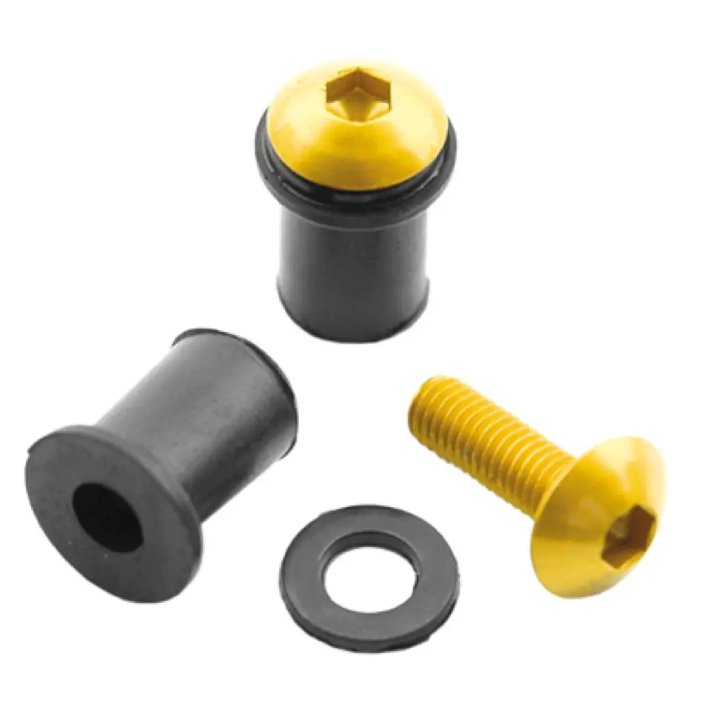 V PARTS (VICMA) sada šroubů a gumiček pro kapotáž (a plexi) M5X16 barva modrá (907AZ) (V PARTS (VICMA) sada šroubů a gumiček pro kapotáž (a plexi))